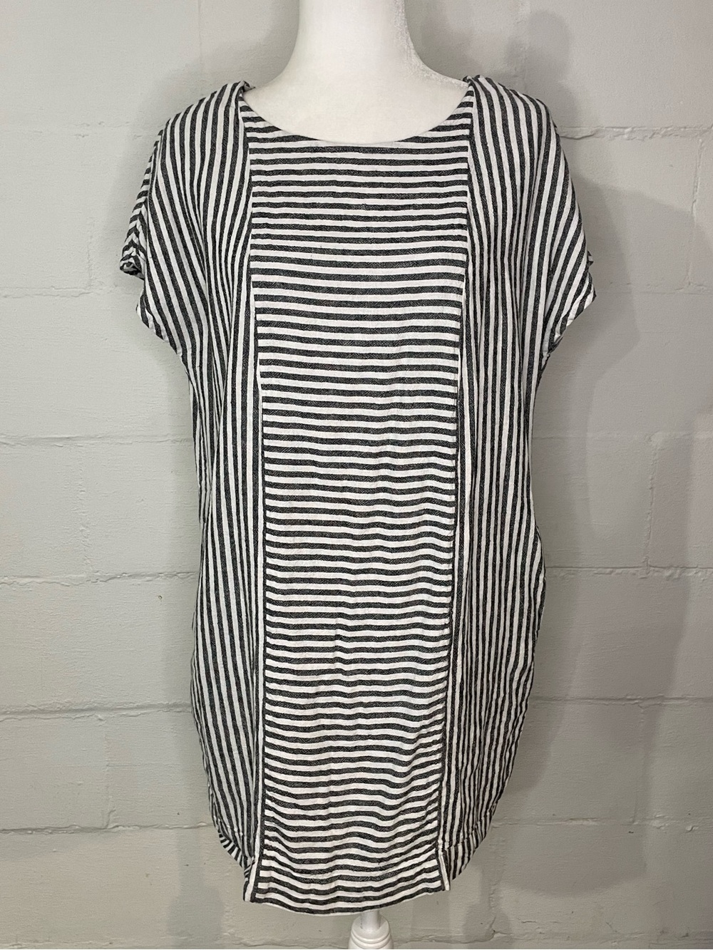 Madewell Black & White Striped Tunic
